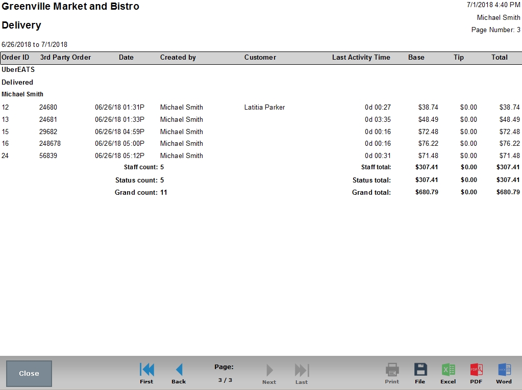 delivery-report-exatouch-knowledge-base