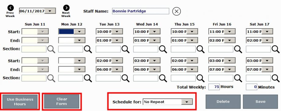 Create a Staff Work Schedule | Exatouch Knowledge Base