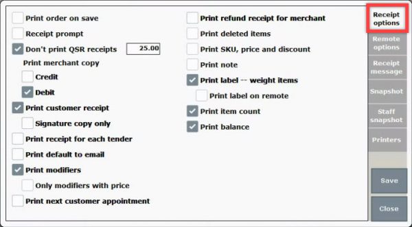 Print Settings - Prior Releases - Exatouch Knowledge Base