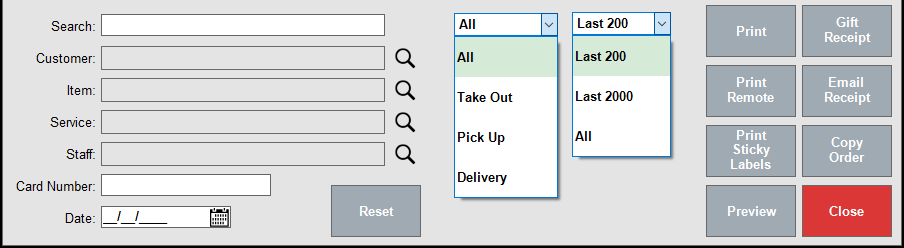 Pop-up showing expand or limit results