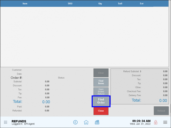 Processing Voids and Refunds – Exatouch Knowledge Base