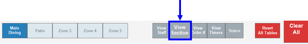 View section button highlighted