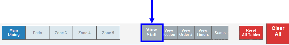 View staff button highlighted