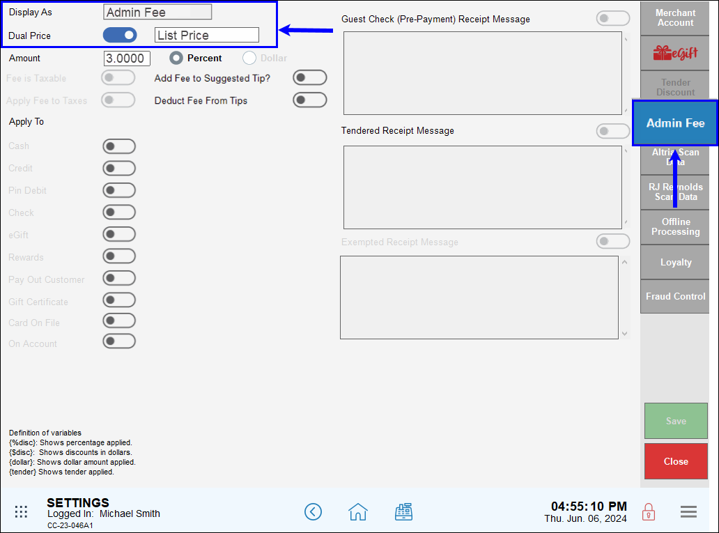 Enable Dual Pricing Dual Price field displays List Price 