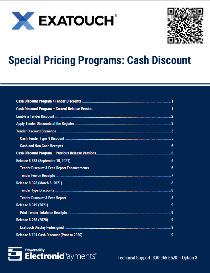 Thumbnail of Cash Discount Program cover page