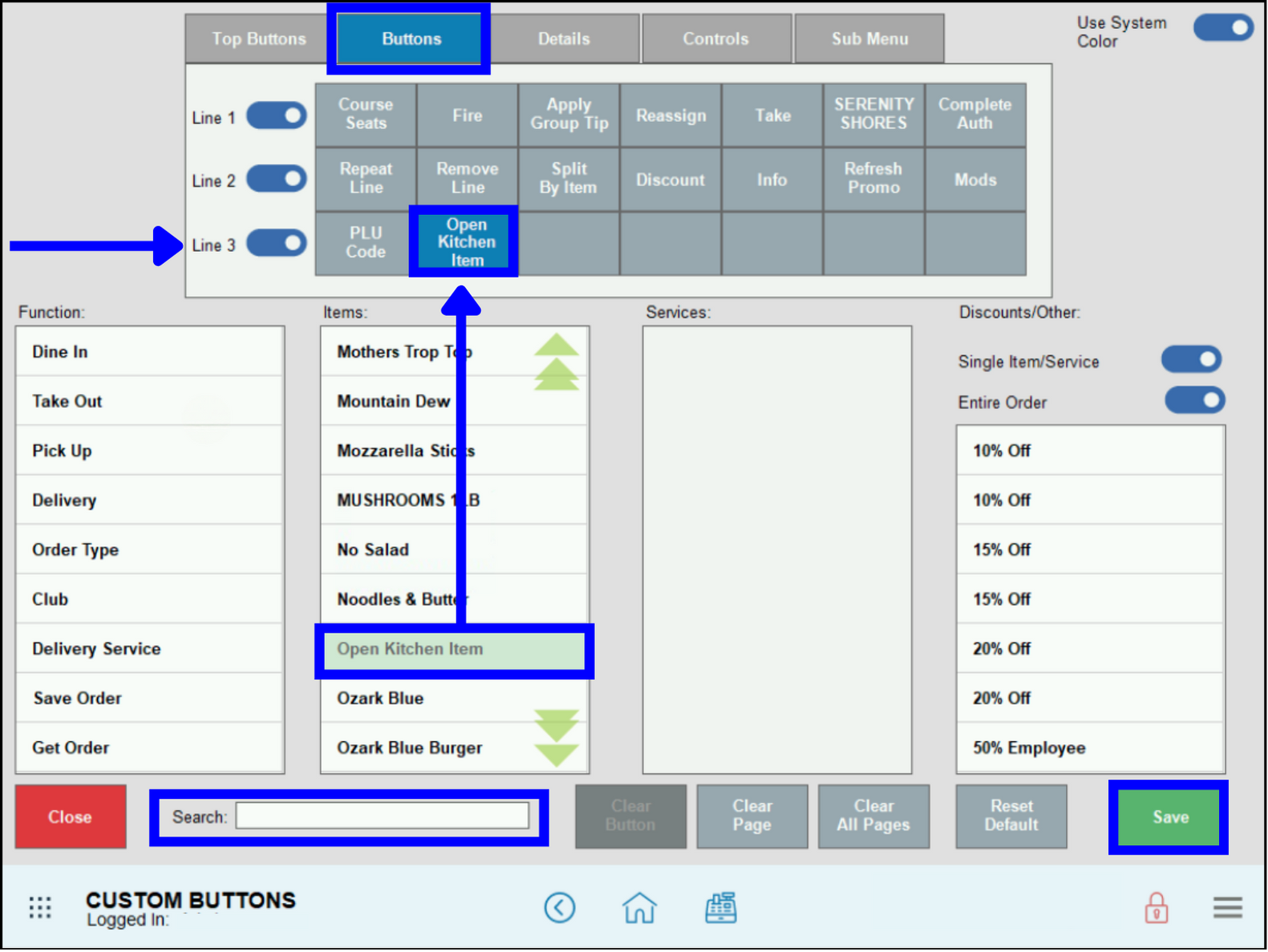 05-Open-Order-Firing-to-Remote-Printer-Add-Custom-Button