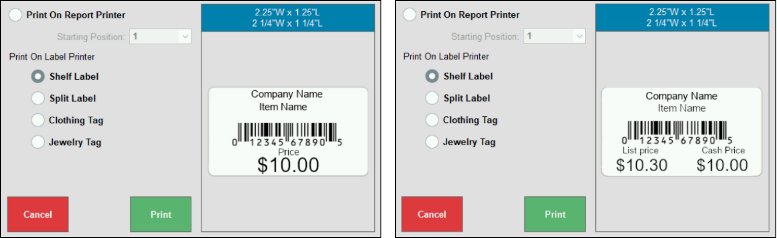 Release Notes 8.375.2 redesigned shelf labels