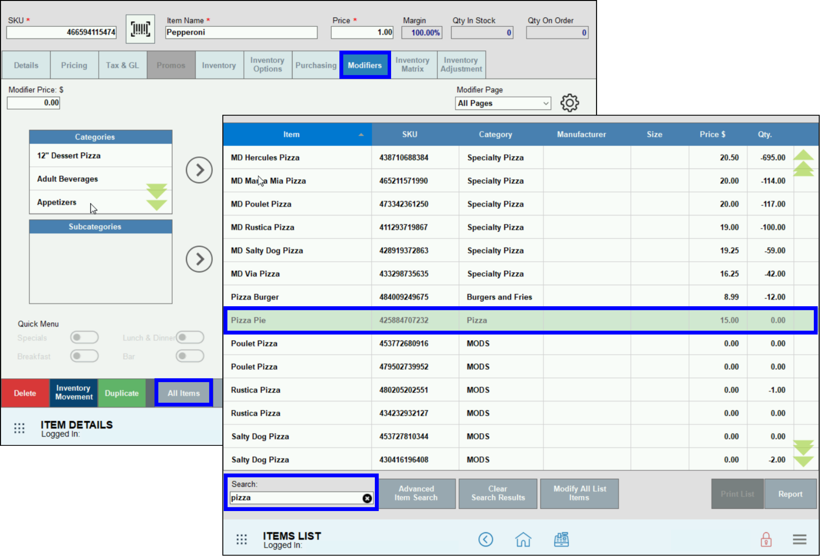  Search listing