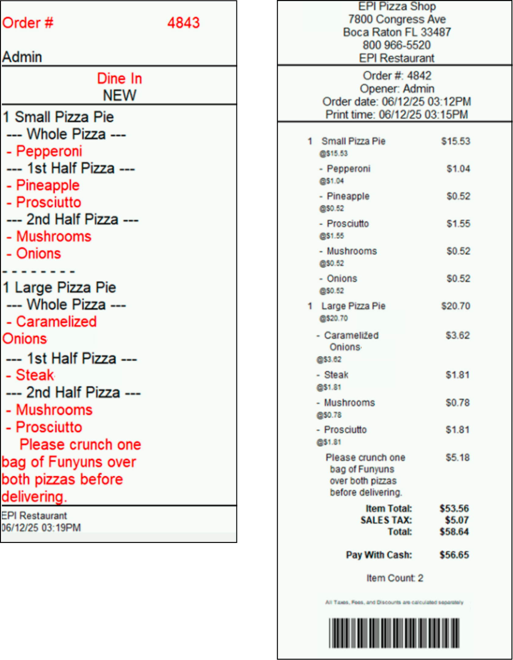  Receipts