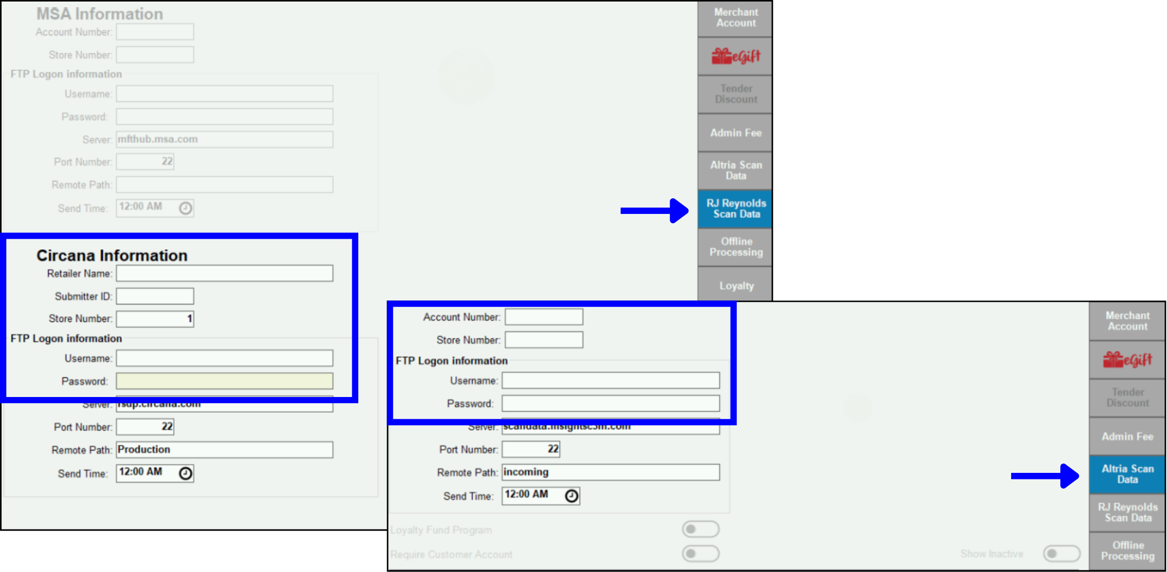 Scan Data troubleshooting - account info fields for RJR and Altria programs