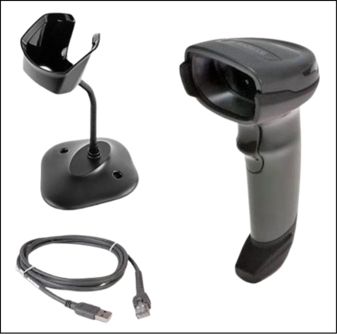 Zebra 2D USB Barcode Scanner with Stand