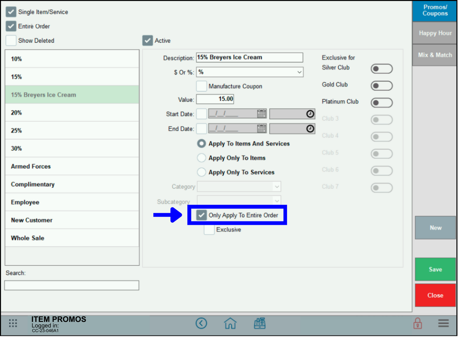  Only apply to entire order checkbox 