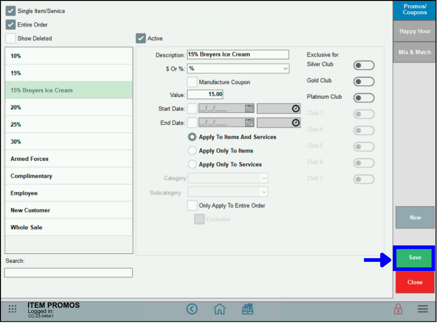 Create a Discount - Exatouch Knowledge Base