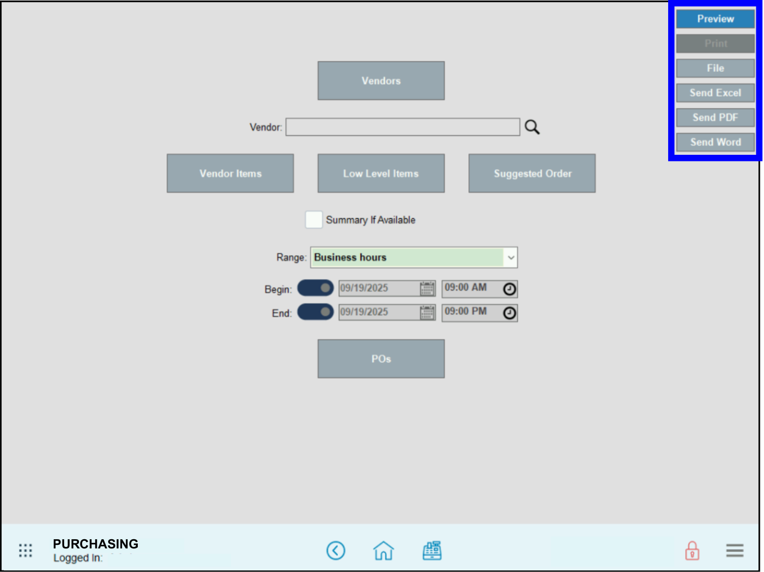 Choose report format