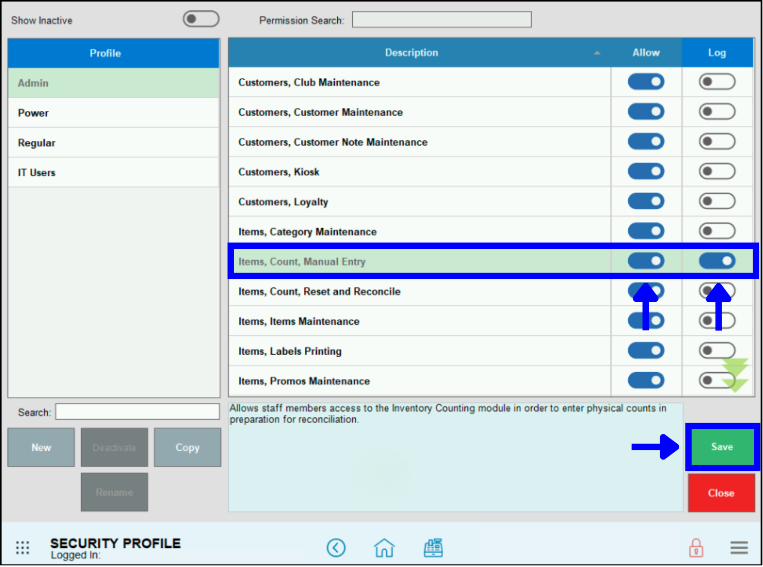 Enable user activity logs