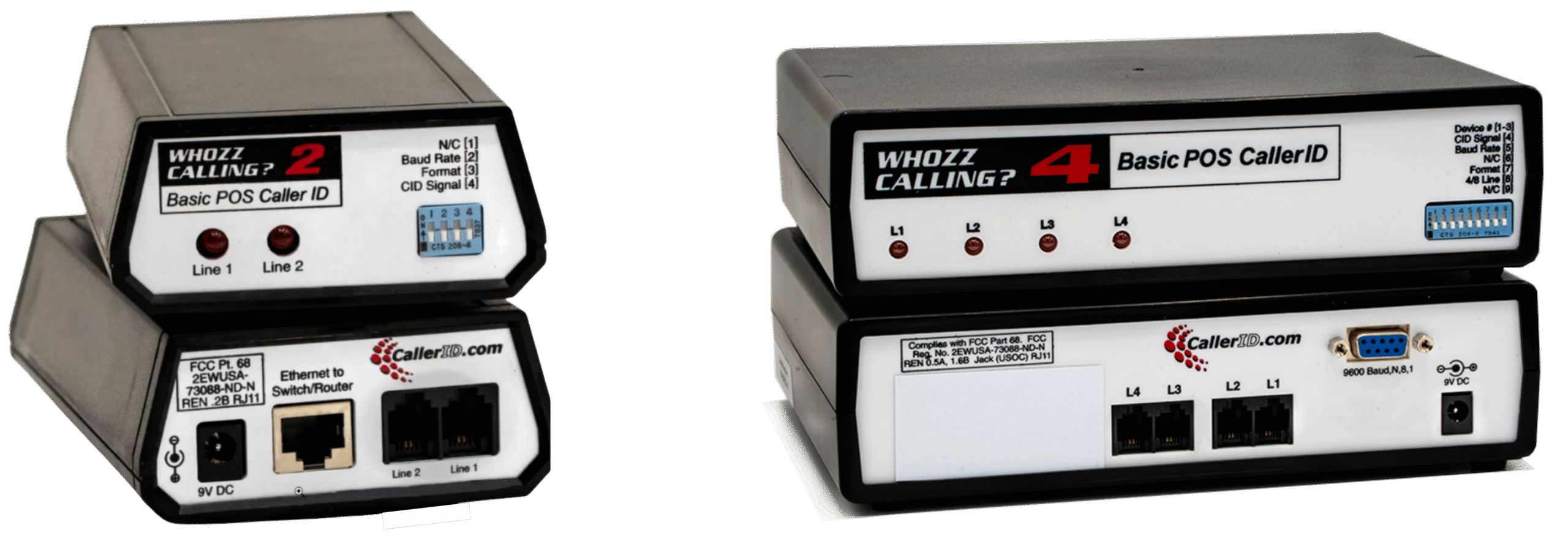 Whozz Calling two and four line caller ID equipment