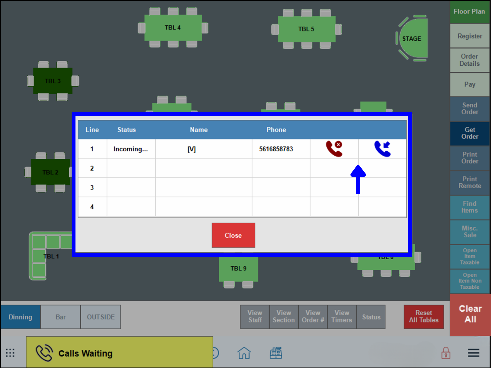 Whozz Calling call management queue pickup or hangup options