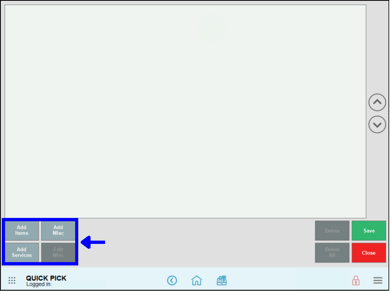 add items or services
