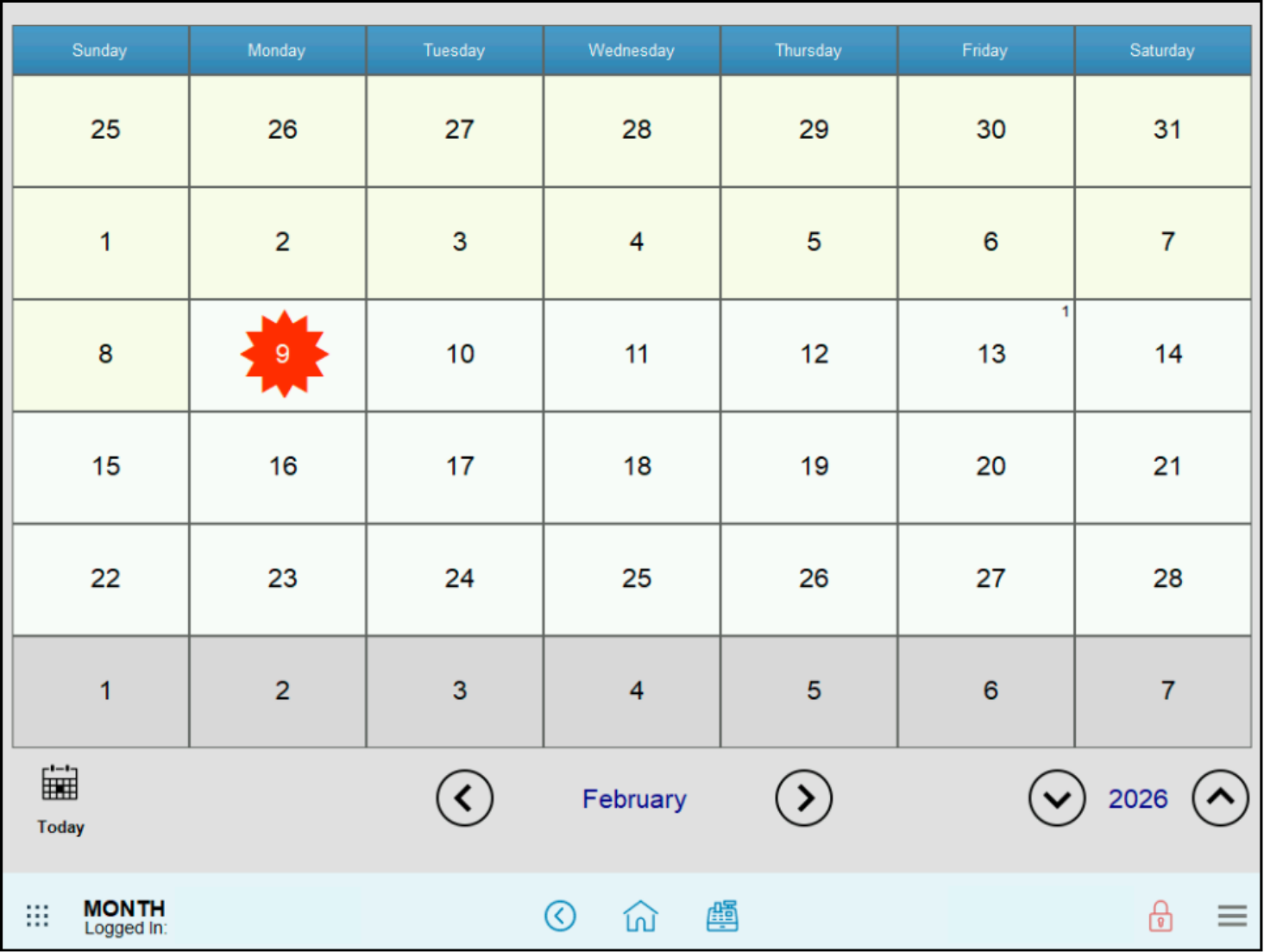 Tap day for appointment