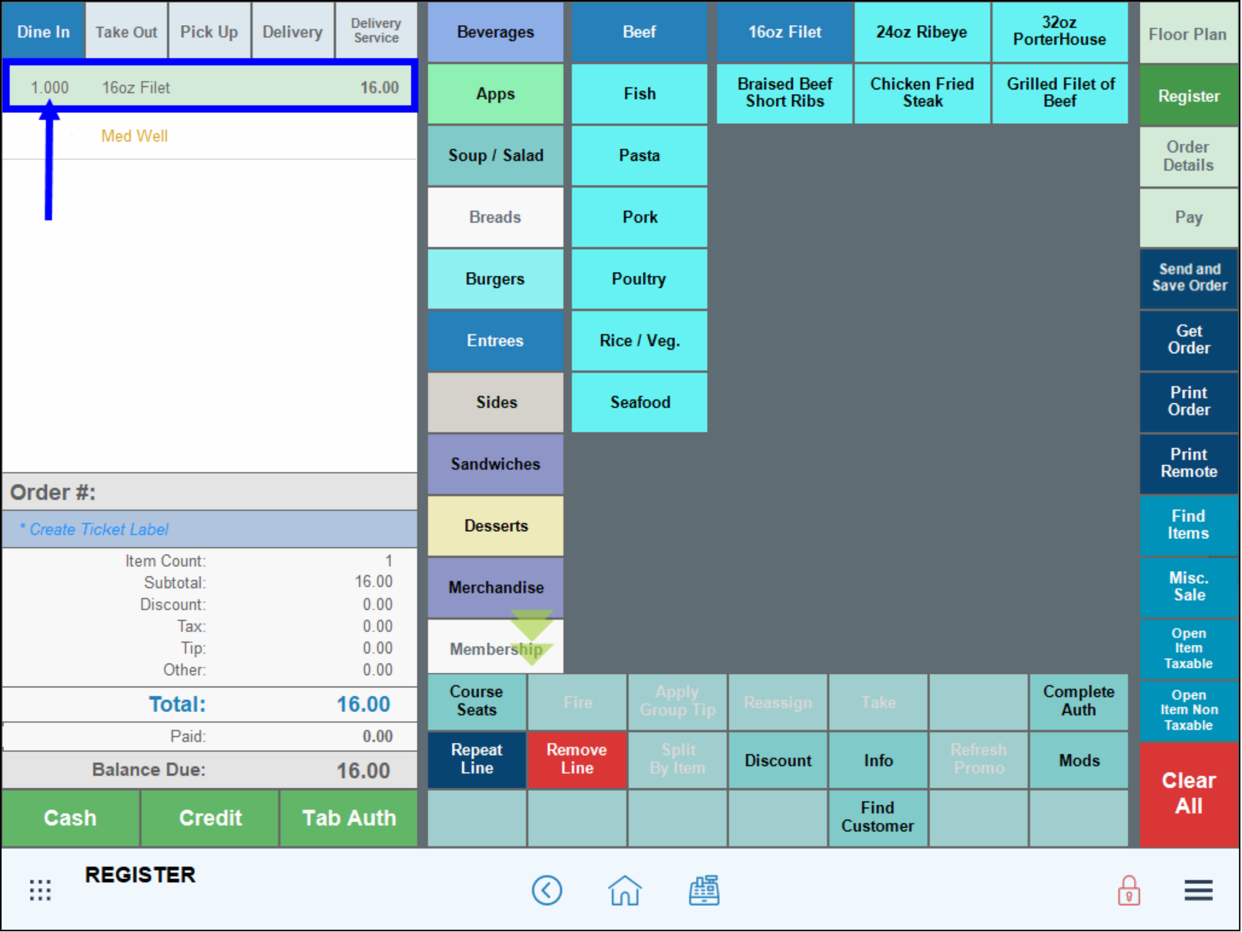 Fractional quantity field highlighted with arrow pointing to ok button