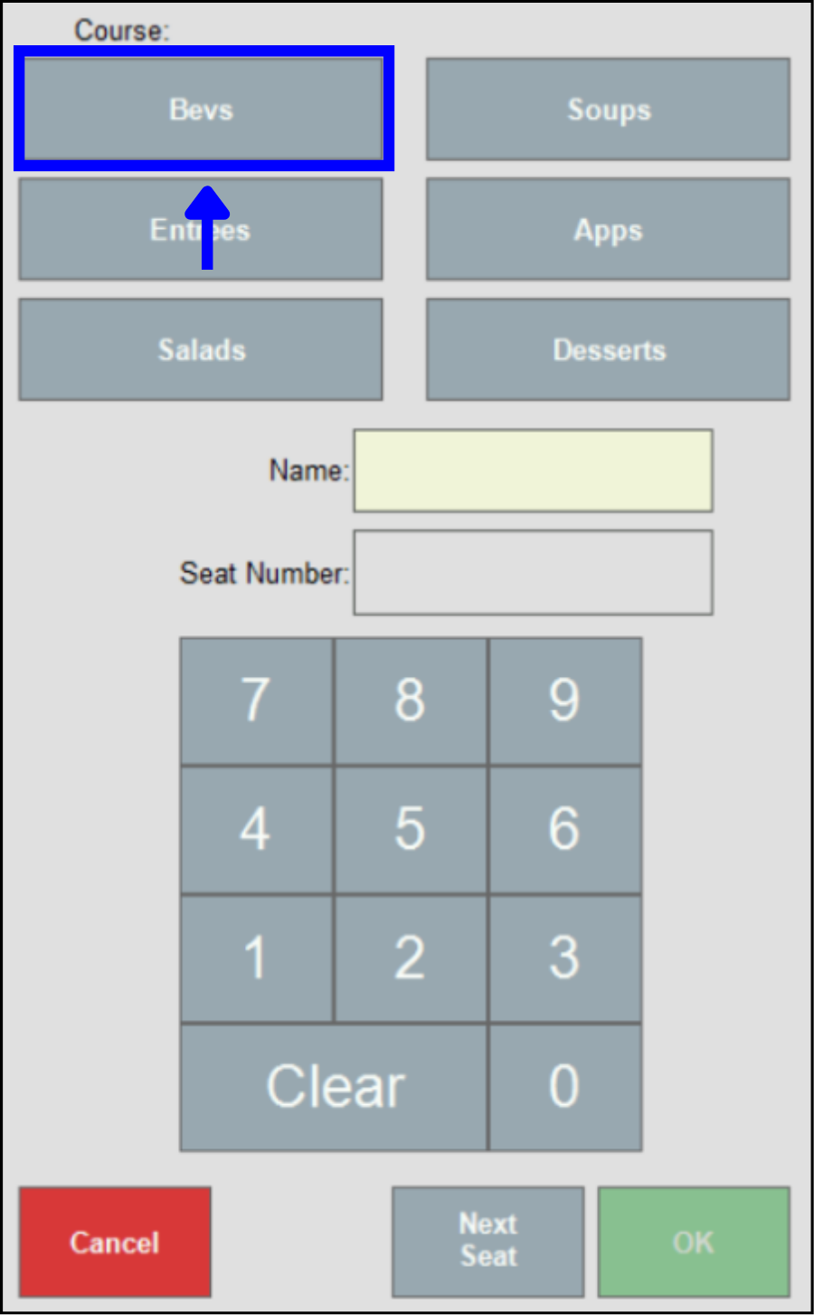 Berabes button highlighted