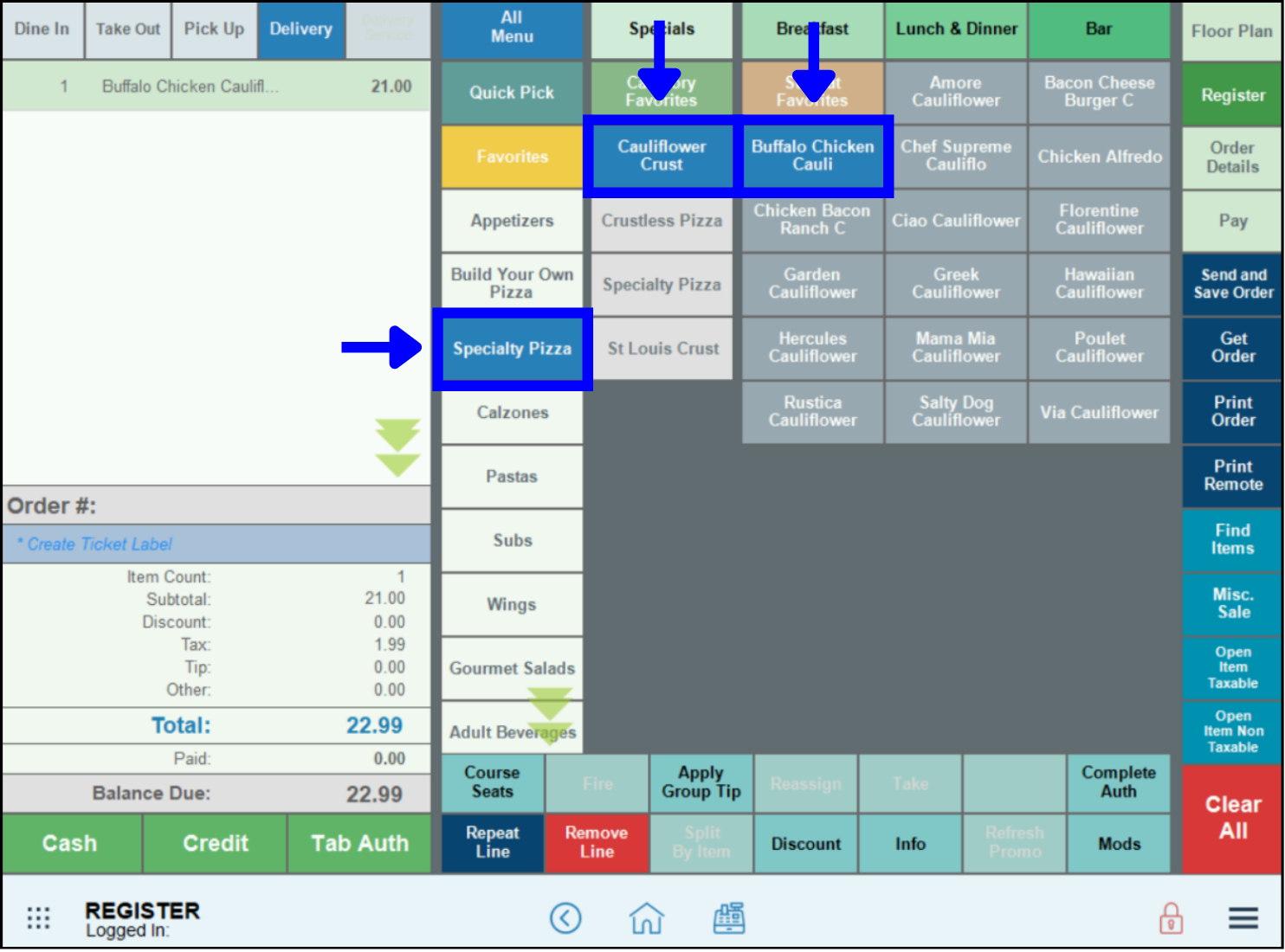 Scan or manually enter items