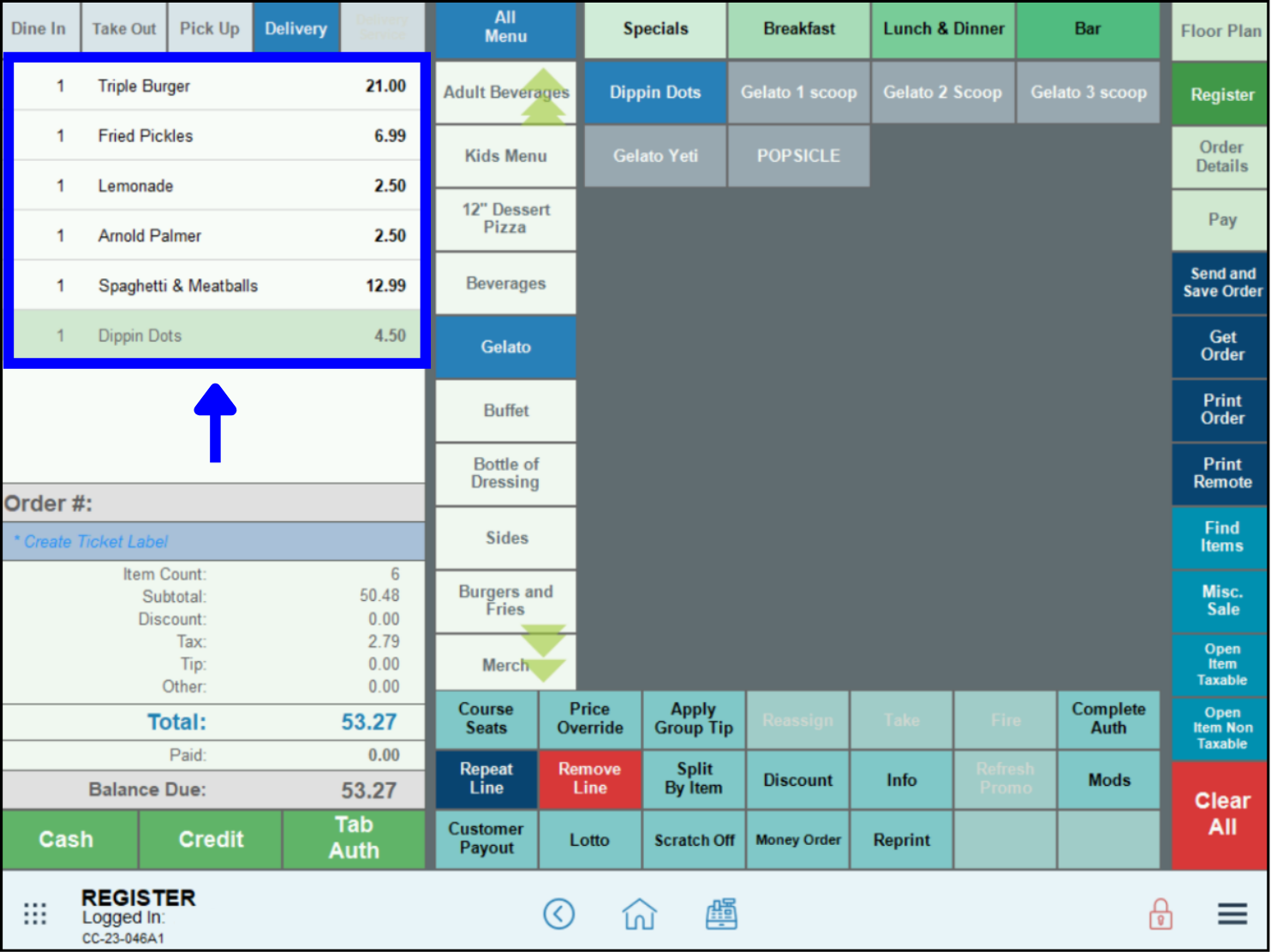 Additional items added to order after triple burger miscellaneous item