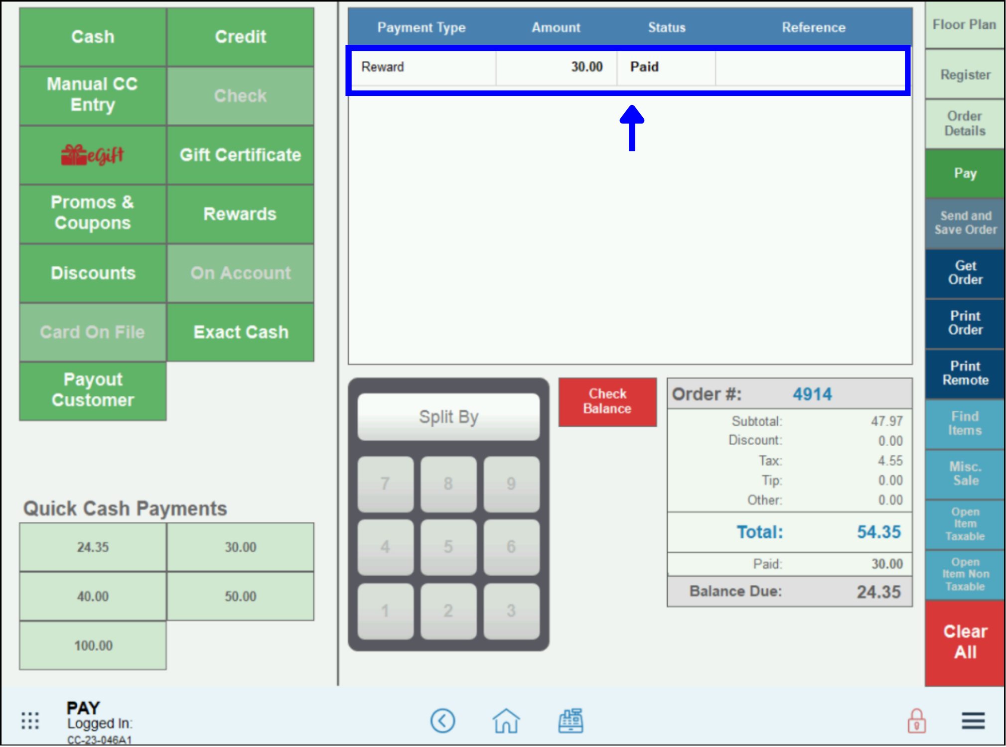 Payment 1 is added to payment grid