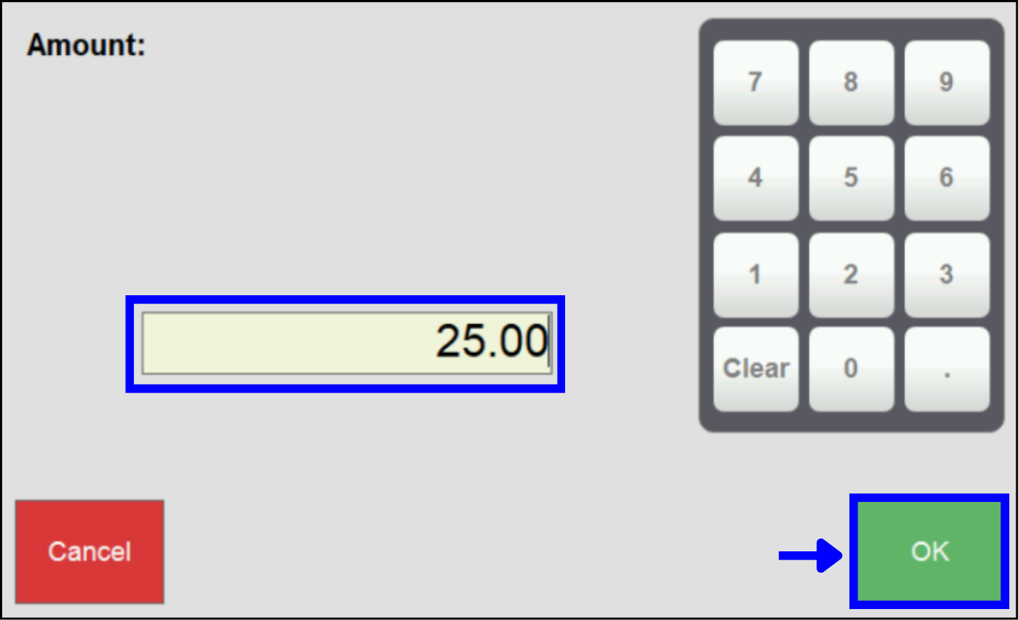 Enter amount