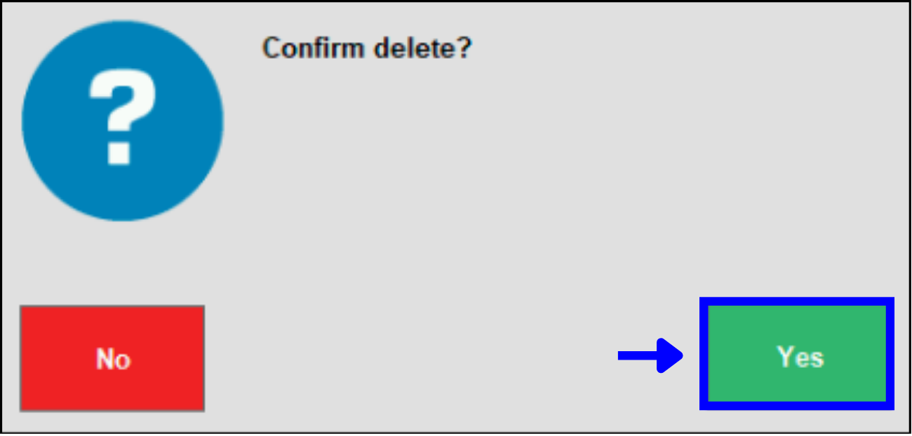 Confirm delete