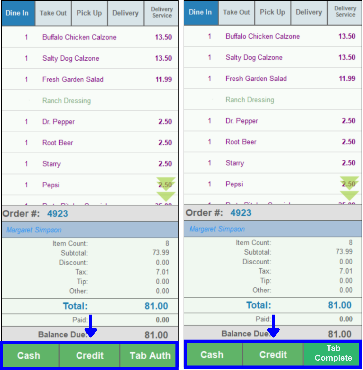 Payment options highlighted
