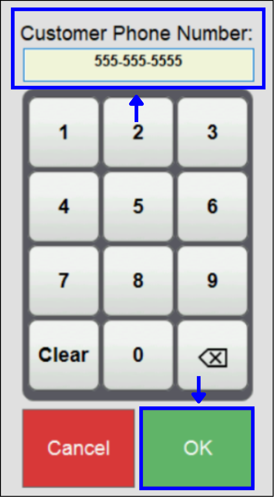 Enter phone number