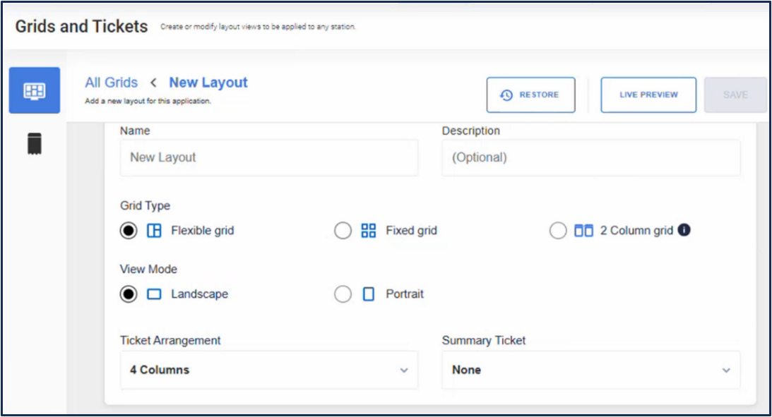  Save grid configuration 