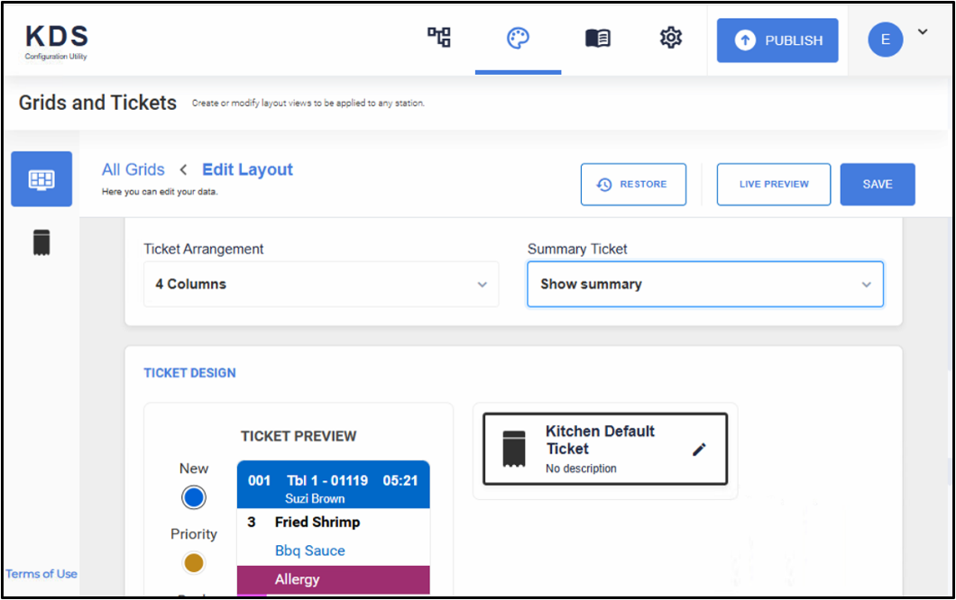  Summary ticket 